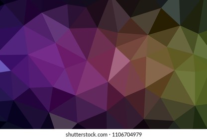 Dark Pink, Yellow vector polygon abstract layout. A completely new color illustration in a polygonal style. Pattern for a brand book's backdrop.