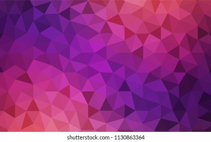 Dark Pink, Yellow vector polygon abstract backdrop. Colorful abstract illustration with triangles. Best triangular design for your business.