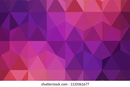 Dark Pink, Yellow vector polygon abstract layout. Elegant bright polygonal illustration with gradient. Brand new design for your business.