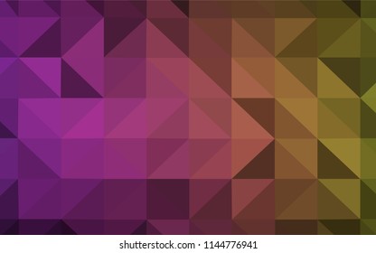 Dark Pink, Yellow vector polygon abstract backdrop. Colorful illustration in abstract style with triangles. A new texture for your web site.