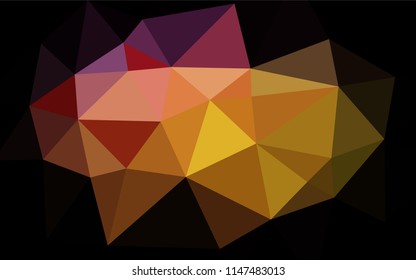 Dark Pink, Yellow vector polygon abstract background. Colorful abstract illustration with gradient. A completely new design for your business.