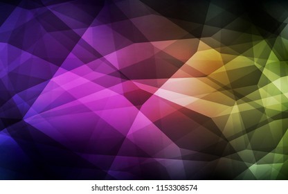 Dark Pink, Yellow vector polygon abstract background. Modern abstract illustration with triangles. New template for your brand book.