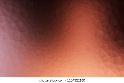 Dark Pink, Yellow vector polygon abstract background. A completely new color illustration in a vague style. A completely new template for your business design.