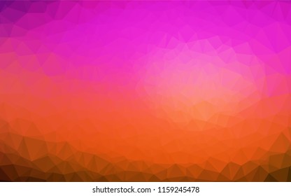 Dark Pink, Yellow vector polygon abstract layout. Colorful abstract illustration with gradient. Brand new design for your business.