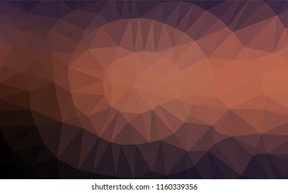 Dark Pink, Yellow vector polygon abstract background. Creative illustration in halftone style with gradient. Brand new style for your business design.