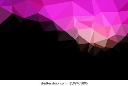 Dark Pink, Yellow vector polygon abstract layout. A completely new color illustration in a vague style. The template can be used as a background for cell phones.