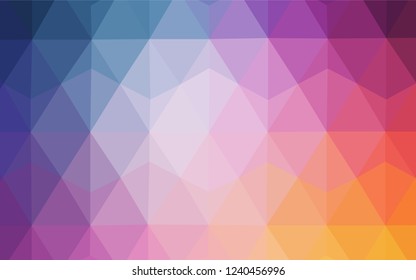 Dark Pink, Yellow vector polygon abstract layout. Elegant bright polygonal illustration with gradient. New template for your brand book.