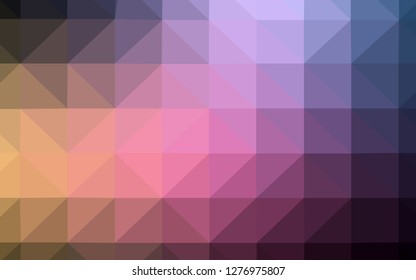 Dark Pink, Yellow vector polygon abstract background. A sample with polygonal shapes. Brand new design for your business.
