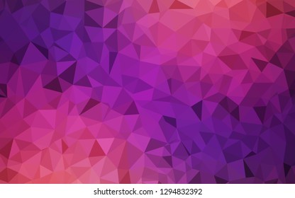 Dark Pink, Yellow vector polygon abstract backdrop. Polygonal abstract illustration with gradient. A new texture for your web site.