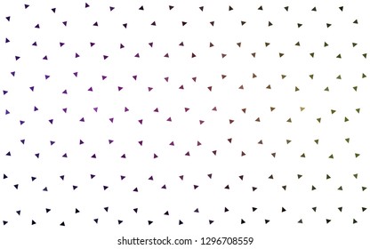 Dark Pink, Yellow vector  polygon abstract backdrop. Shining polygonal illustration, which consist of triangles. Best triangular design for your business.