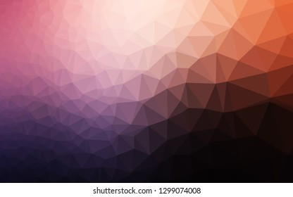 Dark Pink, Yellow vector polygon abstract layout. Brand new colorful illustration in with gradient. Brand new style for your business design.