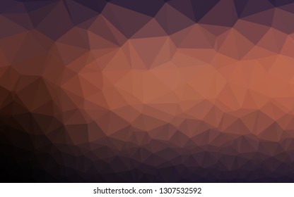 Dark Pink, Yellow vector polygon abstract background. A sample with polygonal shapes. Template for a cell phone background.
