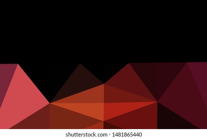 Dark Pink, Yellow vector polygon abstract layout. Colorful abstract illustration with gradient. Template for your brand book.