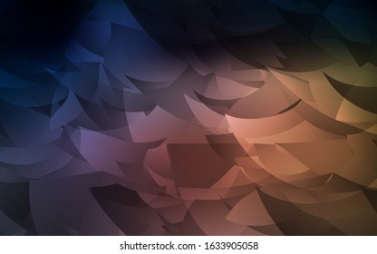 Dark Pink, Yellow vector polygon abstract backdrop. Modern abstract illustration with triangles. A completely new design for your leaflet.