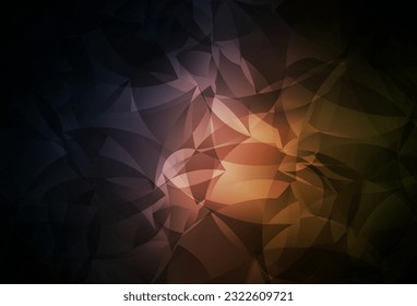 Dark Pink, Yellow vector polygon abstract background. Creative illustration in halftone style with triangles. New template for your brand book.