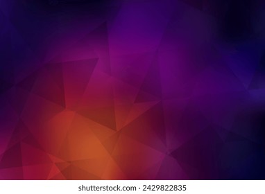 Dark Pink, Yellow vector polygon abstract backdrop. Creative illustration in halftone style with triangles. Brand new design for your business.