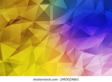 Dark Pink, Yellow vector polygon abstract layout. Elegant bright polygonal illustration with gradient. New template for your brand book.