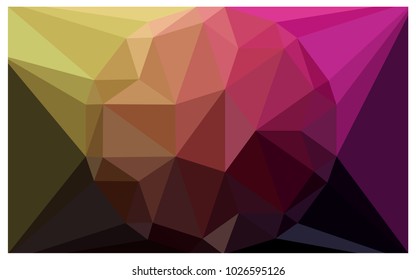 Dark Pink, Yellow vector polygonal illustration, which consist of triangles with a gemstone in center. Triangular design of a huge diamond for your business. Creative geometric background of gems.