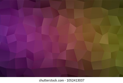 Dark Pink, Yellow vector polygonal illustration consisting of rectangles. Rectangular design for your business. Creative geometric background in origami style with gradient.