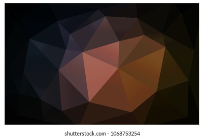Dark Pink, Yellow vector polygonal illustration, which consist of triangles. Triangular pattern for your business design. Geometric background in Origami style with gradient. 