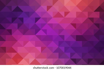 Dark Pink, Yellow vector polygonal pattern. Shining illustration, which consist of triangles. Brand-new style for your business design.