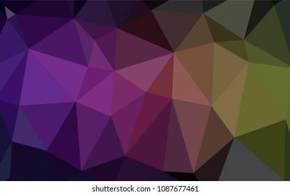 Dark Pink, Yellow vector polygonal pattern. Glitter abstract illustration with an elegant design. A completely new design for your business.