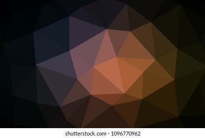 Dark Pink, Yellow vector polygonal illustration, which consist of triangles. Triangular pattern for your business design. Geometric background in Origami style with gradient. 