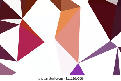 Dark Pink, Yellow vector polygonal pattern. Colorful illustration in polygonal style with gradient. A completely new design for your leaflet.