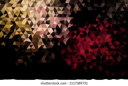 Dark Pink, Yellow vector polygonal pattern. Geometric illustration in Origami style with gradient.  Brand new style for your business design.