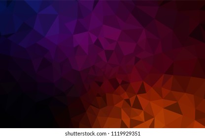 Dark Pink, Yellow vector polygonal background. Creative illustration in halftone style with triangles. A completely new design for your leaflet.