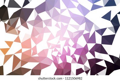 Dark Pink, Yellow vector polygonal template. A sample with polygonal shapes. Best triangular design for your business.