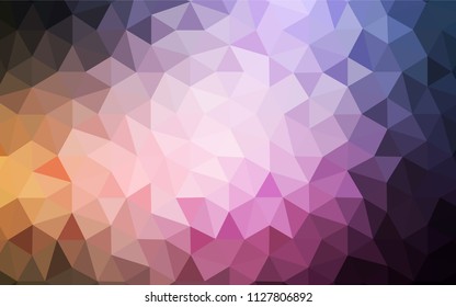 Dark Pink, Yellow vector polygonal pattern. Creative geometric illustration in Origami style with gradient. Pattern for a brand book's backdrop.