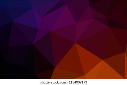 Dark Pink, Yellow vector polygonal template. Modern abstract illustration with triangles. Brand new style for your business design.