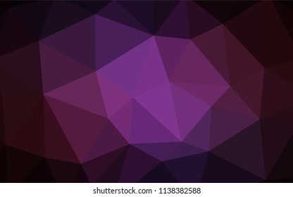 Dark Pink, Yellow vector polygonal pattern. Colorful illustration in polygonal style with gradient. A completely new design for your leaflet.