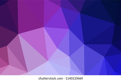 Dark Pink, Yellow vector polygonal template. Shining colorful illustration with triangles. Polygonal design for your web site.