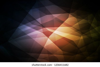 Dark Pink, Yellow vector polygonal background. Colorful illustration in abstract style with triangles. Completely new template for your banner.