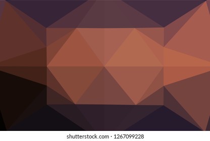 Dark Pink, Yellow vector polygonal template. Triangular geometric sample with gradient.  A new texture for your design.