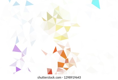 Dark Pink, Yellow vector polygonal template. Elegant bright polygonal illustration with gradient. Best triangular design for your business.