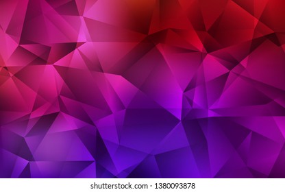 Dark Pink, Yellow vector polygonal template. Geometric illustration in Origami style with gradient.  A new texture for your web site.