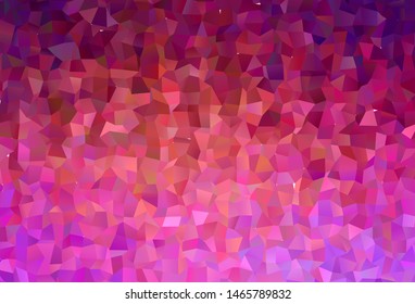 Dark Pink, Yellow vector polygonal pattern. Triangular geometric sample with gradient.  Template for cell phone's backgrounds.