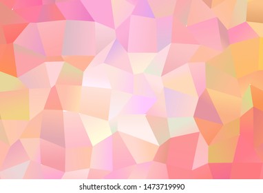 Dark Pink, Yellow vector polygonal pattern. Polygonal abstract illustration with gradient. Brand new style for your business design.