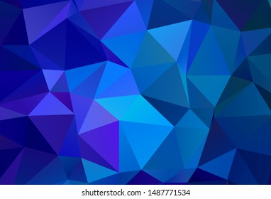Dark Pink, Yellow vector polygonal template. Shining polygonal illustration, which consist of triangles. Triangular pattern for your design.