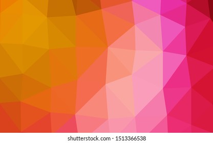 Dark Pink, Yellow vector polygonal background. A sample with polygonal shapes. Completely new template for your business design.