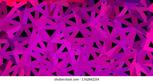 Dunkelrosa, gelber Vektorgrafik, mehrfarbiger Hintergrund. Abstrakte Illustration mit eleganten Farbverlauf-Dreiecken. Ihr Geschäftszeichen.