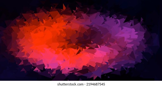 Patrón poligonal vectorial amarillo oscuro rosa oscuro. Nueva ilustración colorida con formas de triángulos degradados. Fondo de escritorio para tus aplicaciones web.