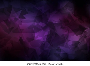 Dunkelrosa, gelber, mehrfarbiger Vektorhintergrund. Farbige abstrakte Illustration mit Dreiecken. Vorlage für die Hintergründe des Handys.