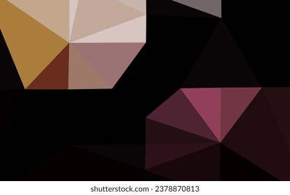 Dark Pink, Yellow vector polygonal background. Glitter abstract illustration with an elegant design. Completely new design for your business.