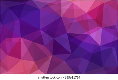 Dark Pink, Yellow vector polygonal illustration, which consist of triangles. Triangular design for your business. Creative geometric background in Origami style with gradient
