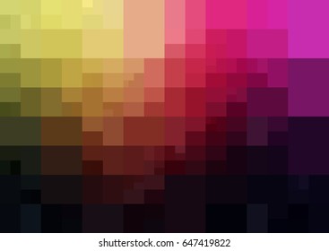 Dark Pink, Yellow vector polygonal illustration, which consist of rectangles. Rectangular design for your business. Creative geometric background in Origami style with gradient