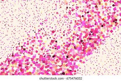 Dark Pink, Yellow vector polygonal illustration consisting of rectangles. Rectangular design for your business. Creative geometric background in origami style with gradient.